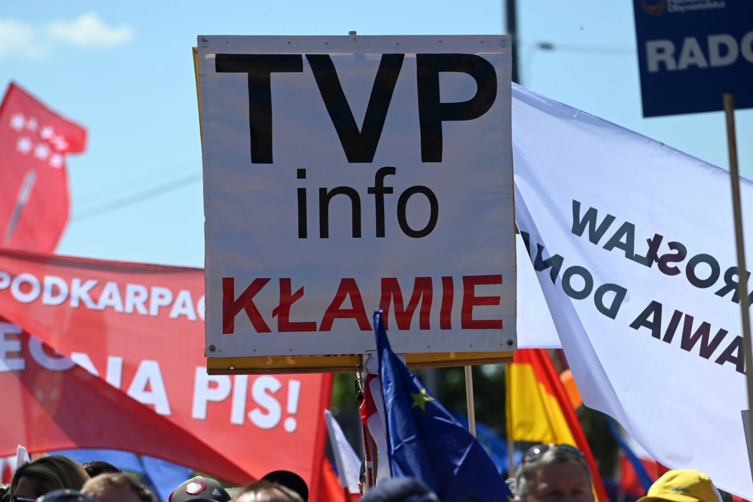 Jeden z protestów ws. TVP.