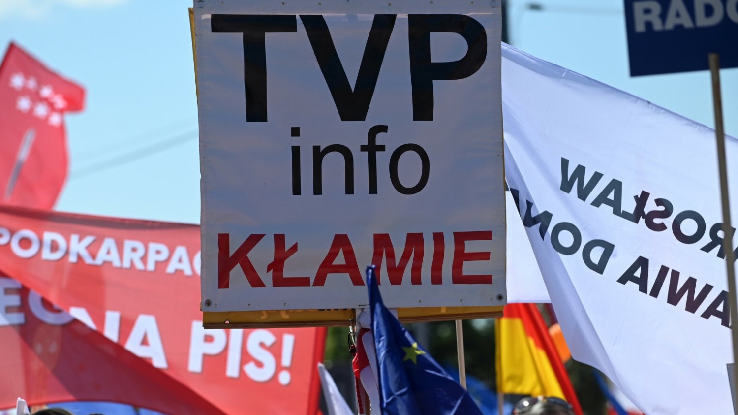 Jeden z protestów ws. TVP.