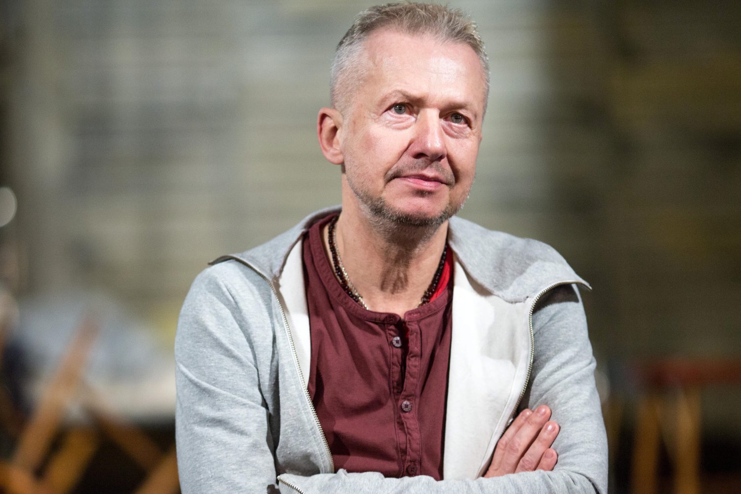 Boguslaw Linda , reżyser przedstawienia " Tramwaj zwany pożądaniem " w warszawkim teatrze Ateneum.