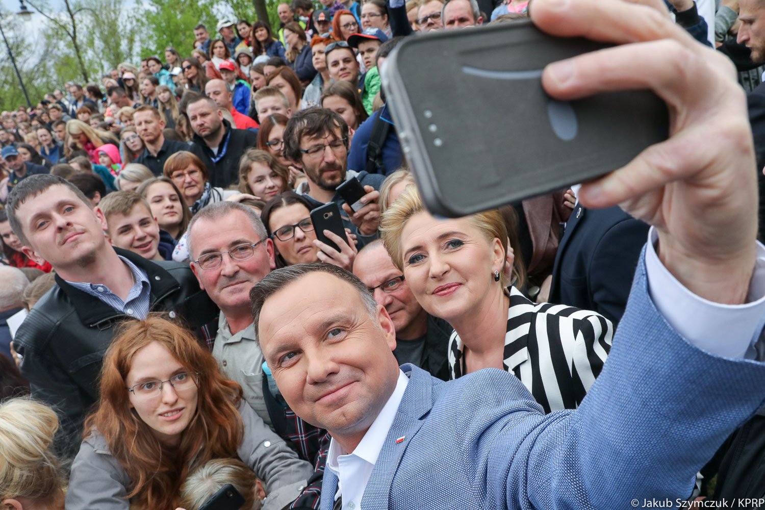Andrzej Duda w trakcie pikniku europejskiego w Puławach zrobił furorę.