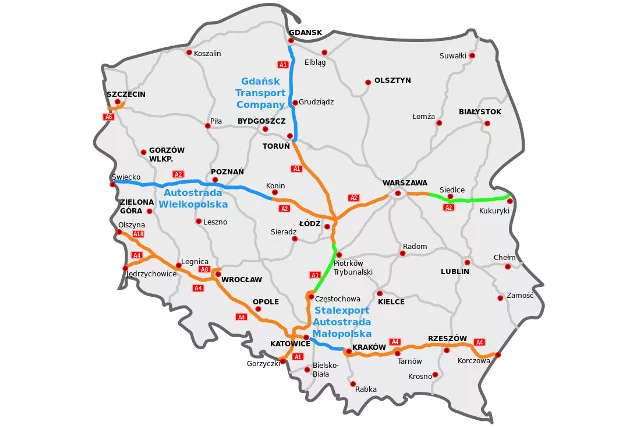 Prywatni zarządcy autostrad w Polsce. Zarabiają, bo wybudowali po kawałku kluczowych dróg.