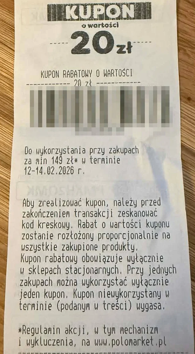 POLOmarket rozdaje kupony