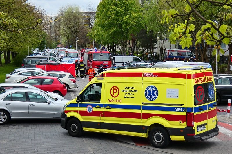 Akcja służb na Gocławiu w Warszawie.