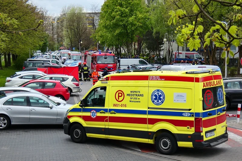 Akcja służb na Gocławiu w Warszawie.