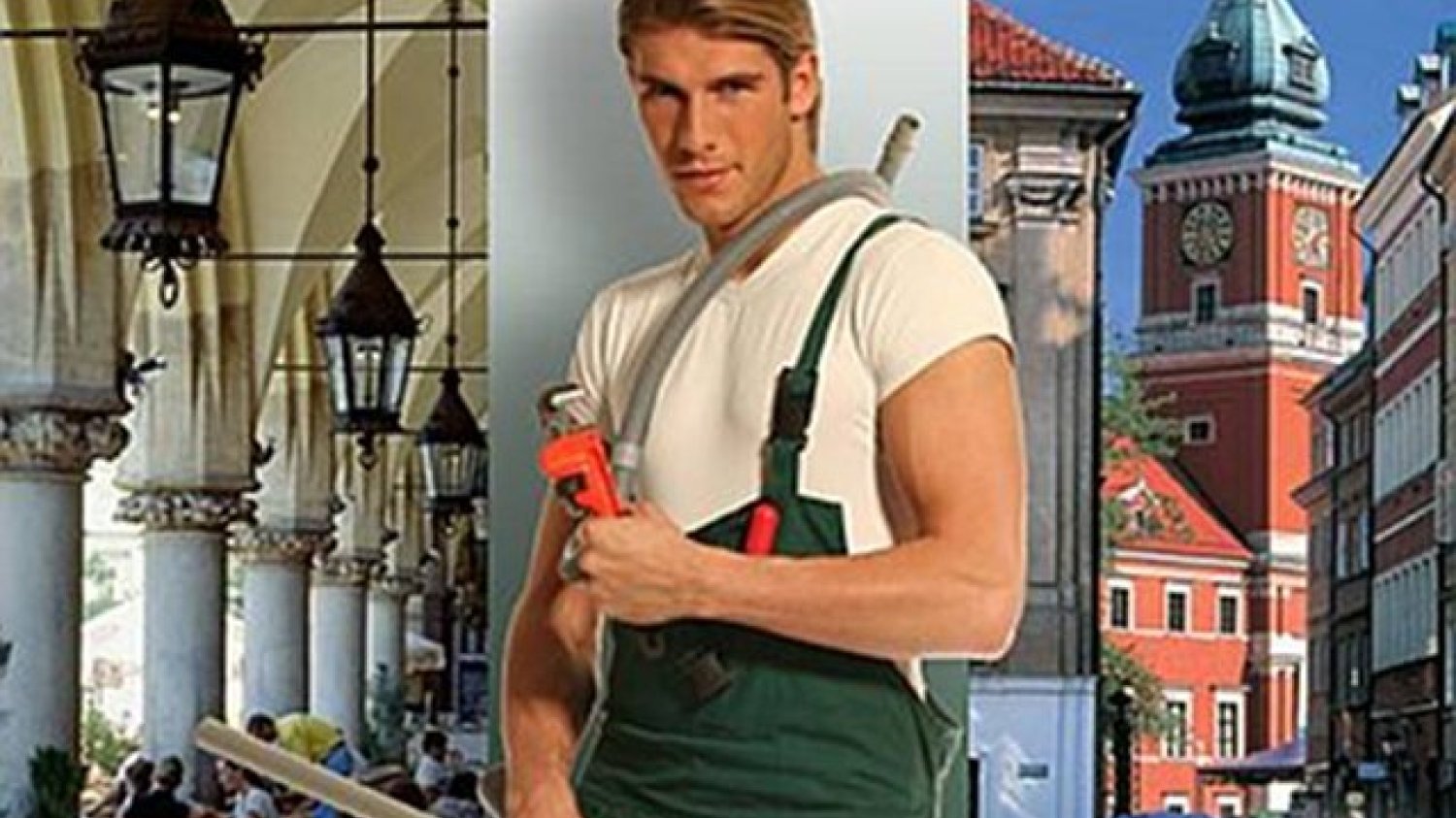 Polski hydraulik, czyli plakat ze słynnej kampanii reklamującej polskich fachowców za granicą.