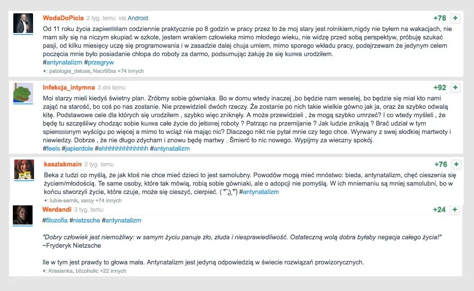 W internecie nie brakuje osób z antynatalistyczną postawą