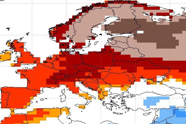 Według prognoz NOAA po lutym także marzec będzie odbiegał od normy pod względem wysokości temperatury.