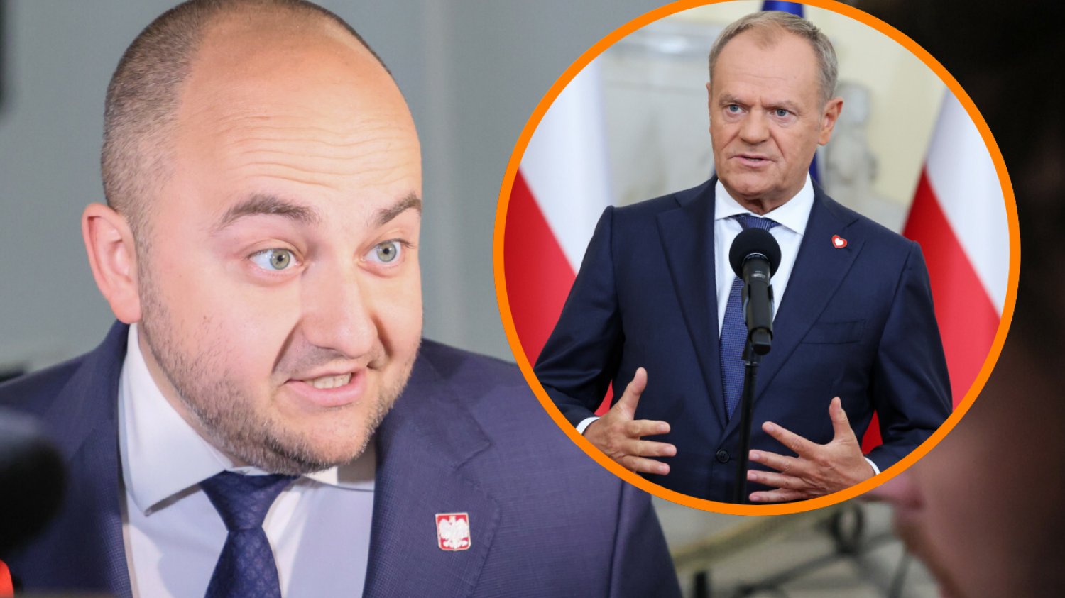 Dariusz Matecki wszedł na dach Sejmu. Donal Tusk: "skrzypek na dachu".