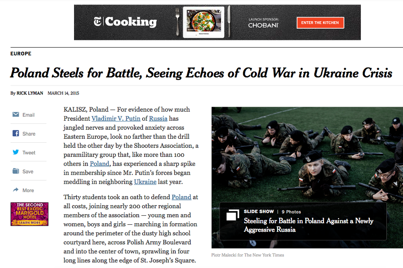 Amerykański dziennik pisze o nastrojach w Polsce w związku z obawą przed wojną z Rosją