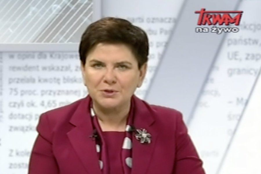 Beata Szydło była gościem Rozmów Niedokończonych w Telewizji Trwam.