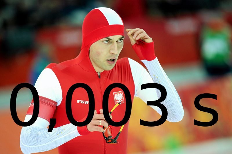 Czy 0,003 sekundy "przewagi" Bródki przy starcie miało wpływ na końcowy wynik?