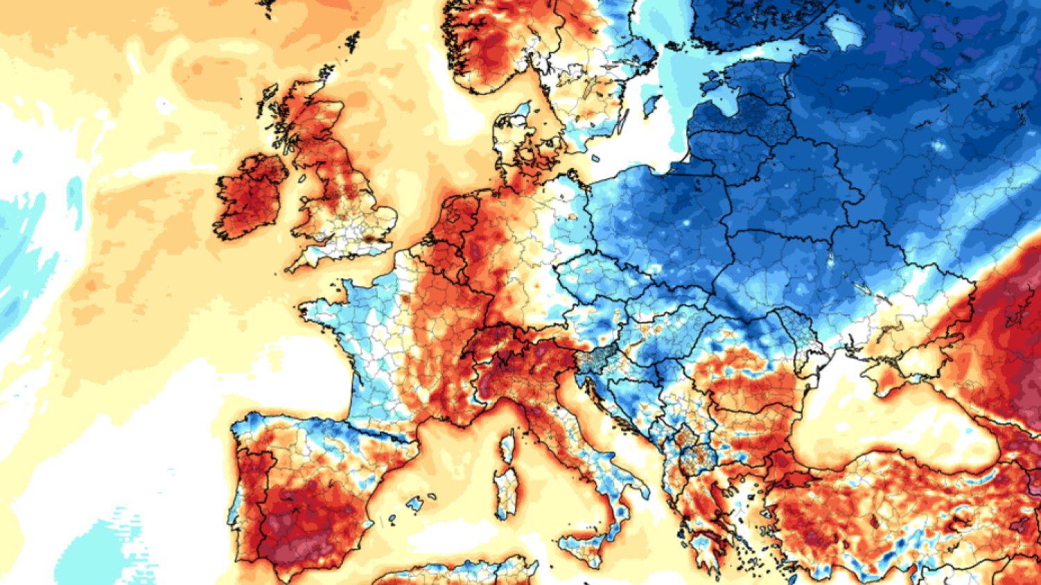 Prognoza pogody na koniec kwietnia i majówkę nie nastraja optymistycznie. Tu symulacja anomalii temperatury na 27 kwietnia.