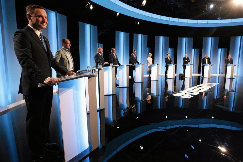Debata w TVP w czasie obrad Sejmu. Na zdjęciu kadr z debaty przed wyborami w 2015 roku.