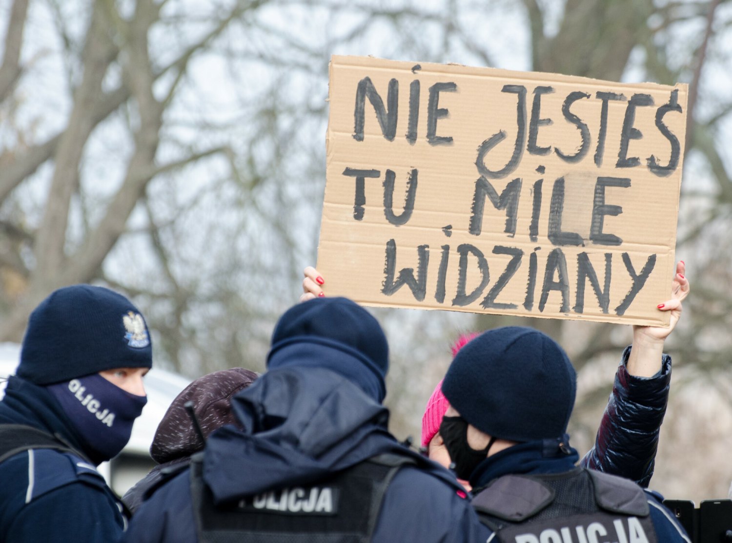 Protest mieszkańców Nowej Soli podczas wizyty Jarosława Kaczyńskiego