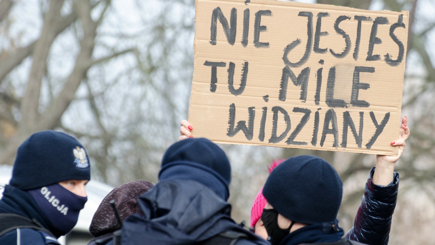 Protest mieszkańców Nowej Soli podczas wizyty Jarosława Kaczyńskiego