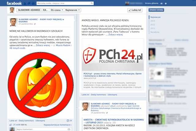 Radny Sławomir Adamiec mówi "nie" imprezom halloweenowym.