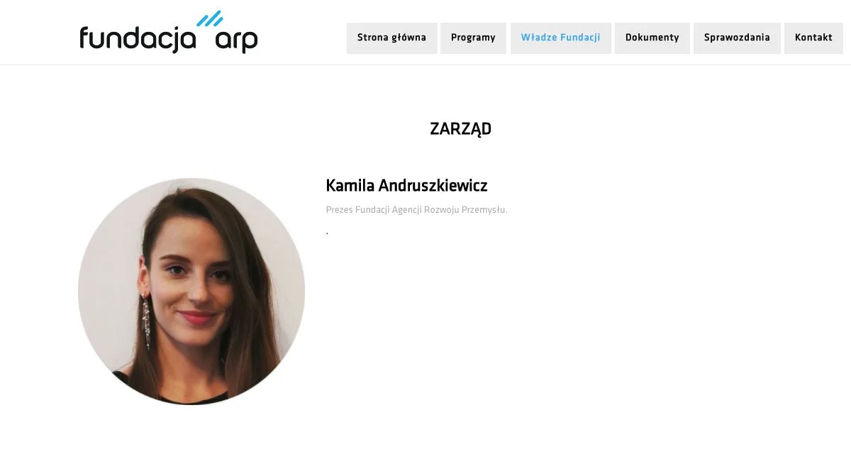 Żona wiceministra Andruszkiewicza na czele Fundacji ARP.
