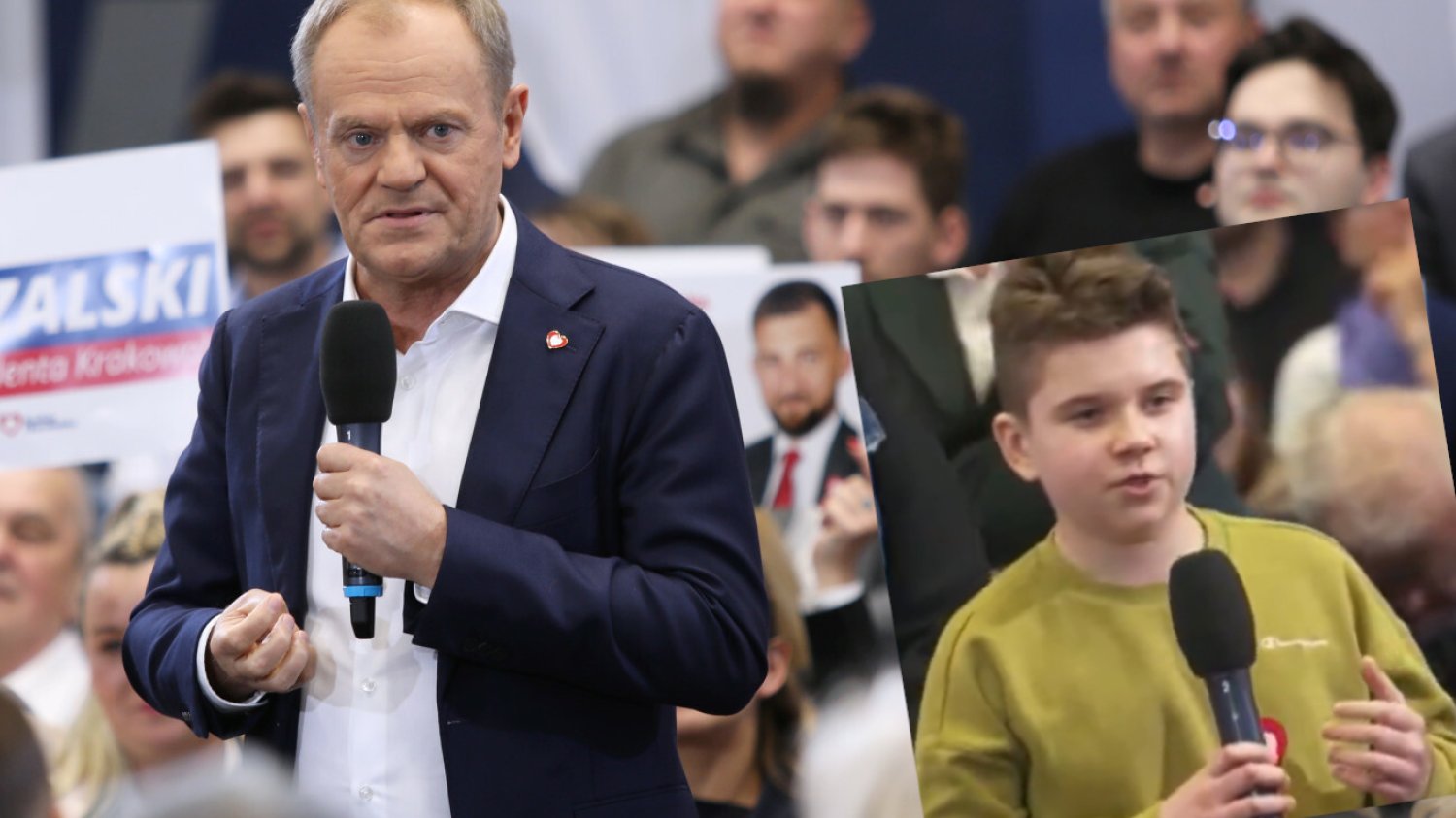 Wstrząsające wyznanie 14-latka na wiecu Tuska. Przyznał, że był molestowany przez kolegę.