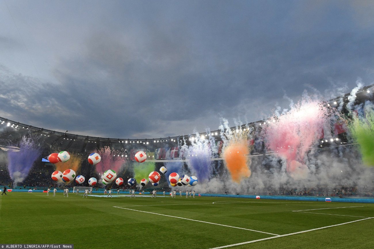 Ceremonię otwarcia Euro 2020 uświetnił pokaz sztucznych ogni.