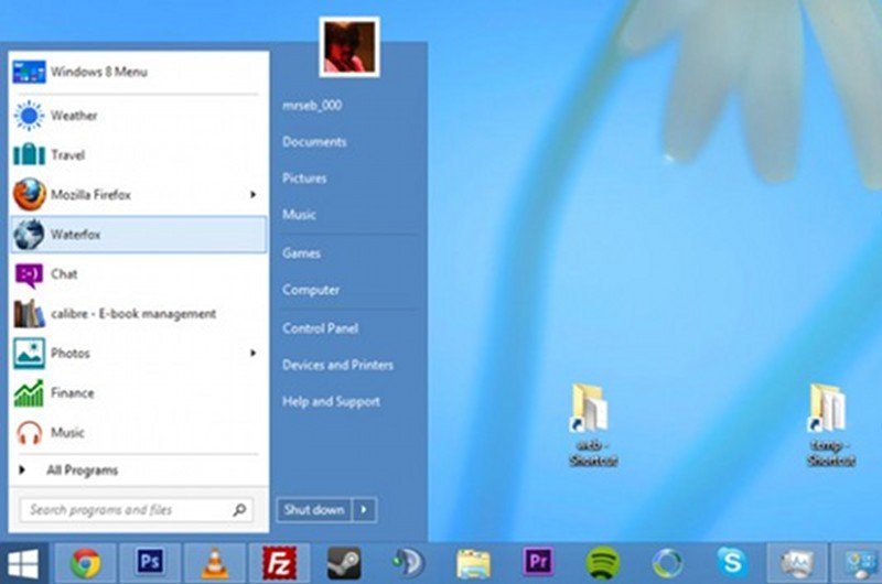 Windows 8.1 z przyciskiem "Start"