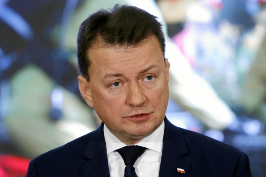 Na biurze poselskim Mariusza Błaszczaka w Legionowie pojawił się napis "PZPR".