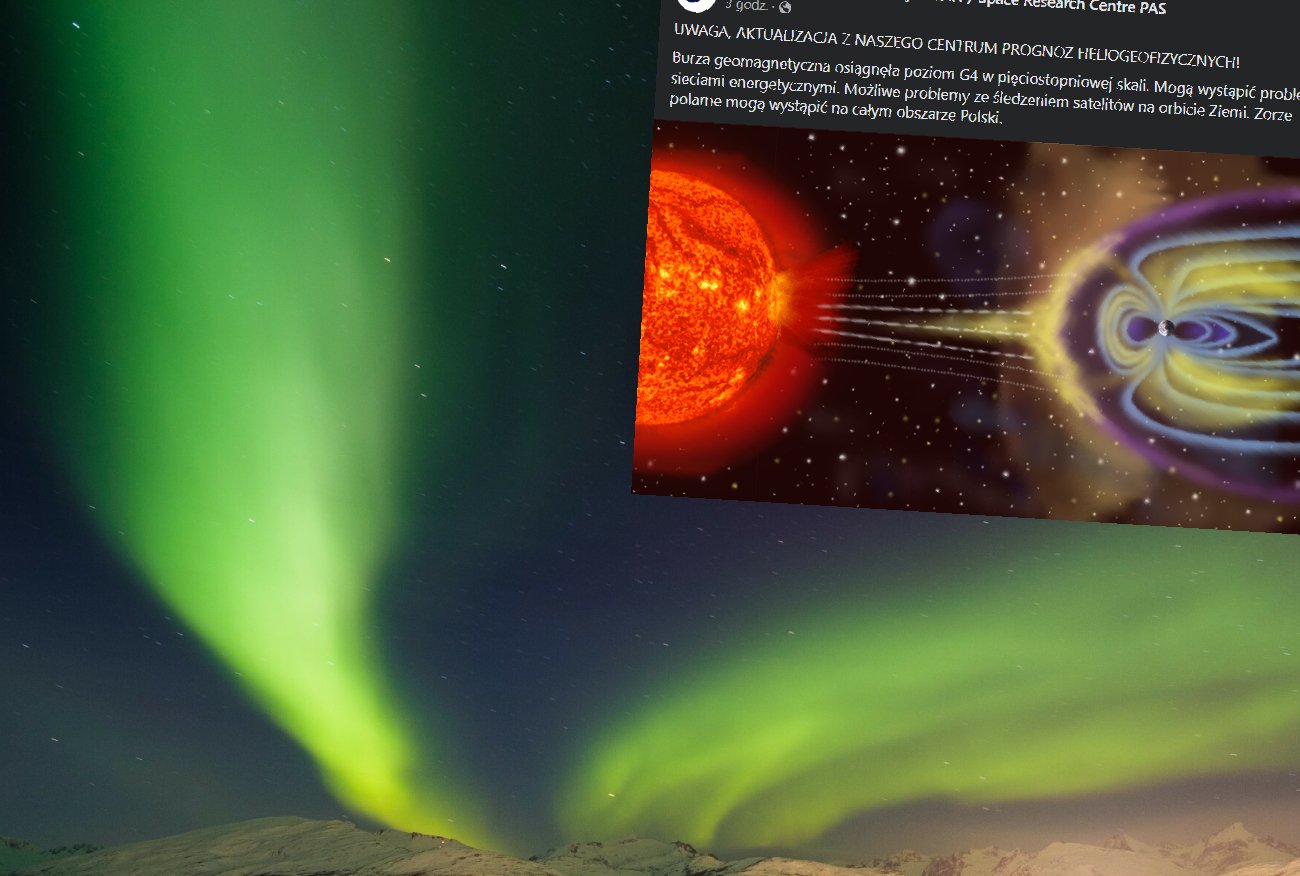 Pogoda. Centrum Badań Kosmicznych ostrzega przed burzą geomagnetyczną.