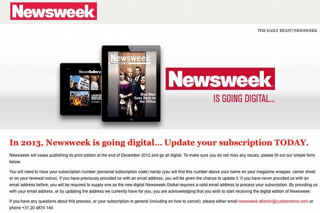 Europejska edycja "Newsweeka" powróci w wersji drukowanej