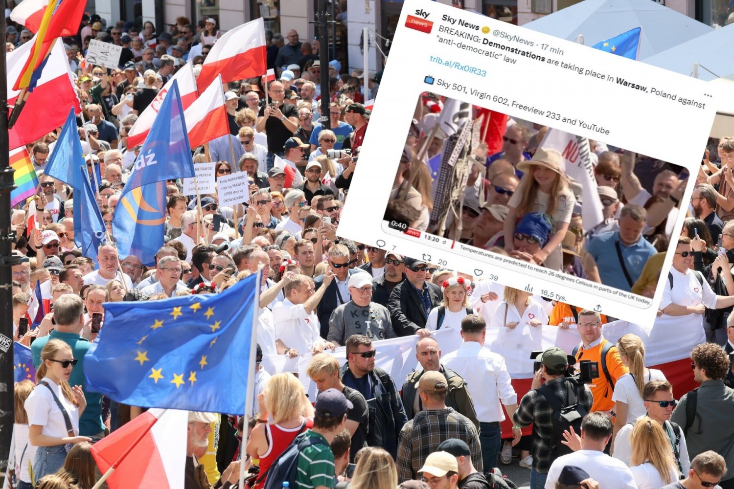 Wielki Marsz jest opisywany w zagranicznych mediach.