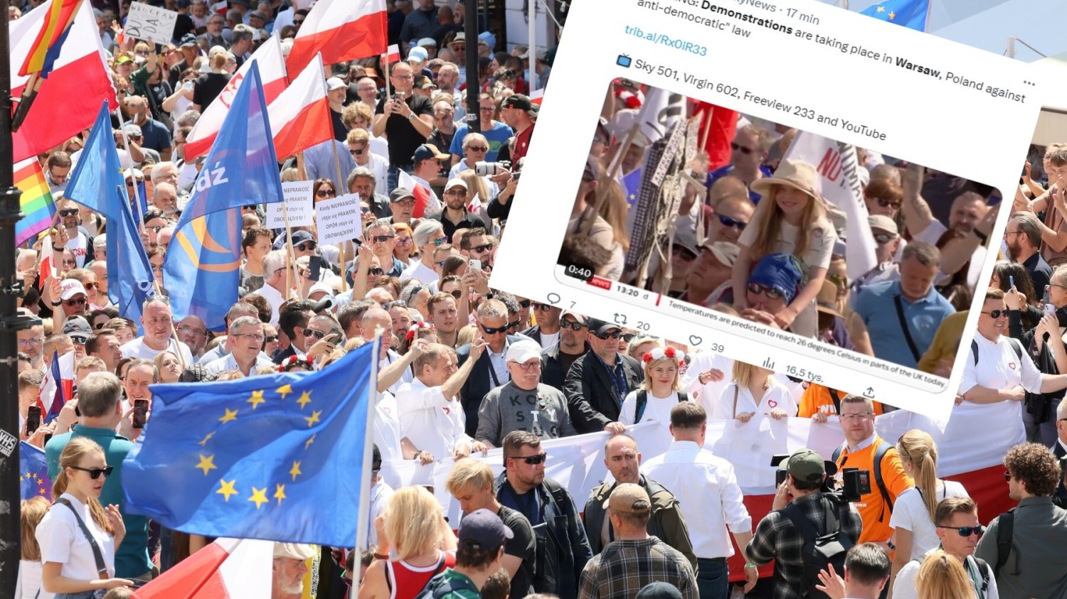 Wielki Marsz jest opisywany w zagranicznych mediach.
