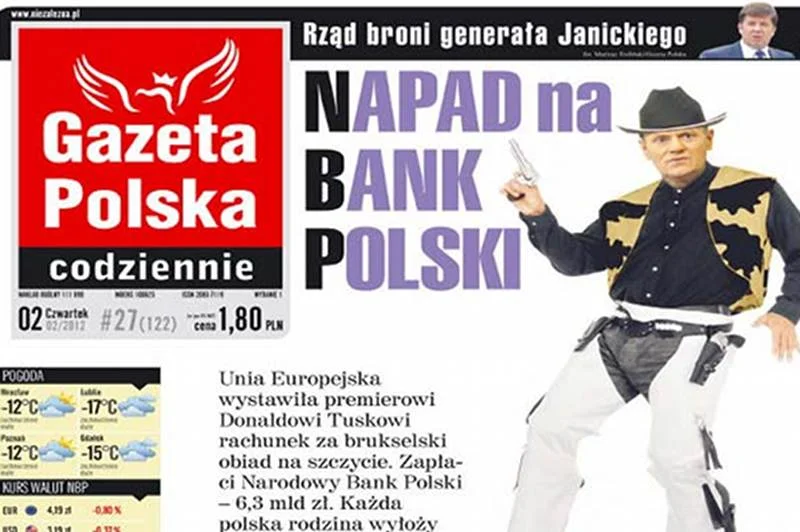 Okładka "Gazety Polskiej Codziennie"