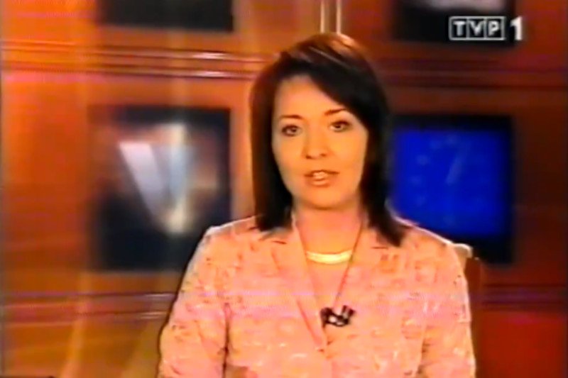 Danuta Holecka entuzjastycznie przekazywała informacje dotyczące wejścia Polski do UE.