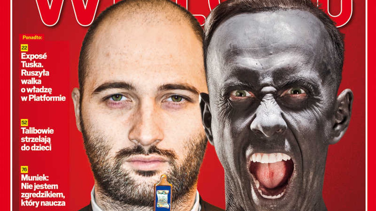 Po lewej ksiądz Michał Olszewski, po prawej Adam "Nergal" Darski