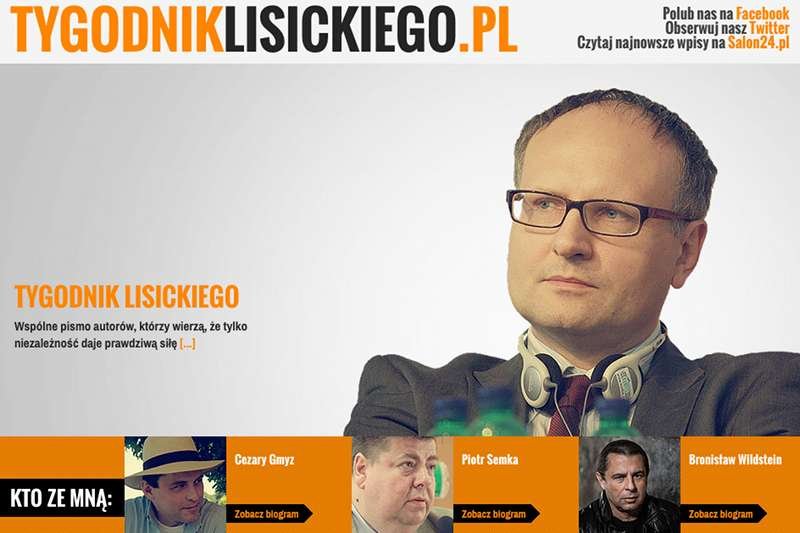 Zrzut ze strony tygodniklisickiego.pl. Tygodnik Pawła Lisickiego będzie nazywał się "Do rzeczy"