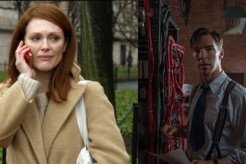 "Still Alice" z Julianne Moore i "Gra Tajemnic" z Benedictem Cumberbatchem to przykłady kandydatów do Oscara, w których bohaterowie zmagają się z życiowym dramatem.