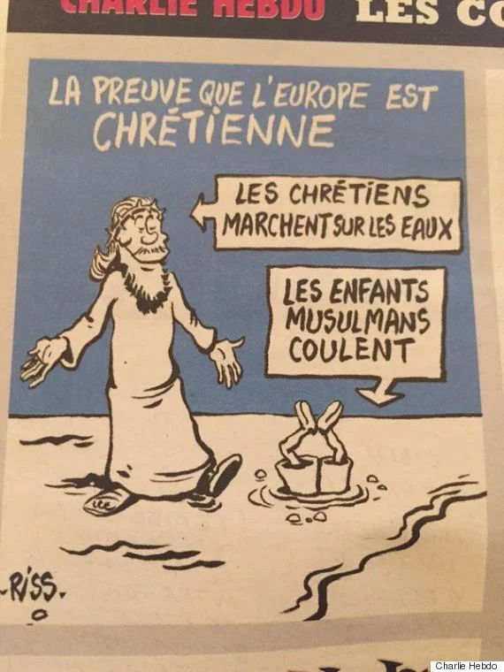 „Charlie Hebdo” szydzi ze śmierci syryjskiego trzylatka, który utonął w drodze do Europy