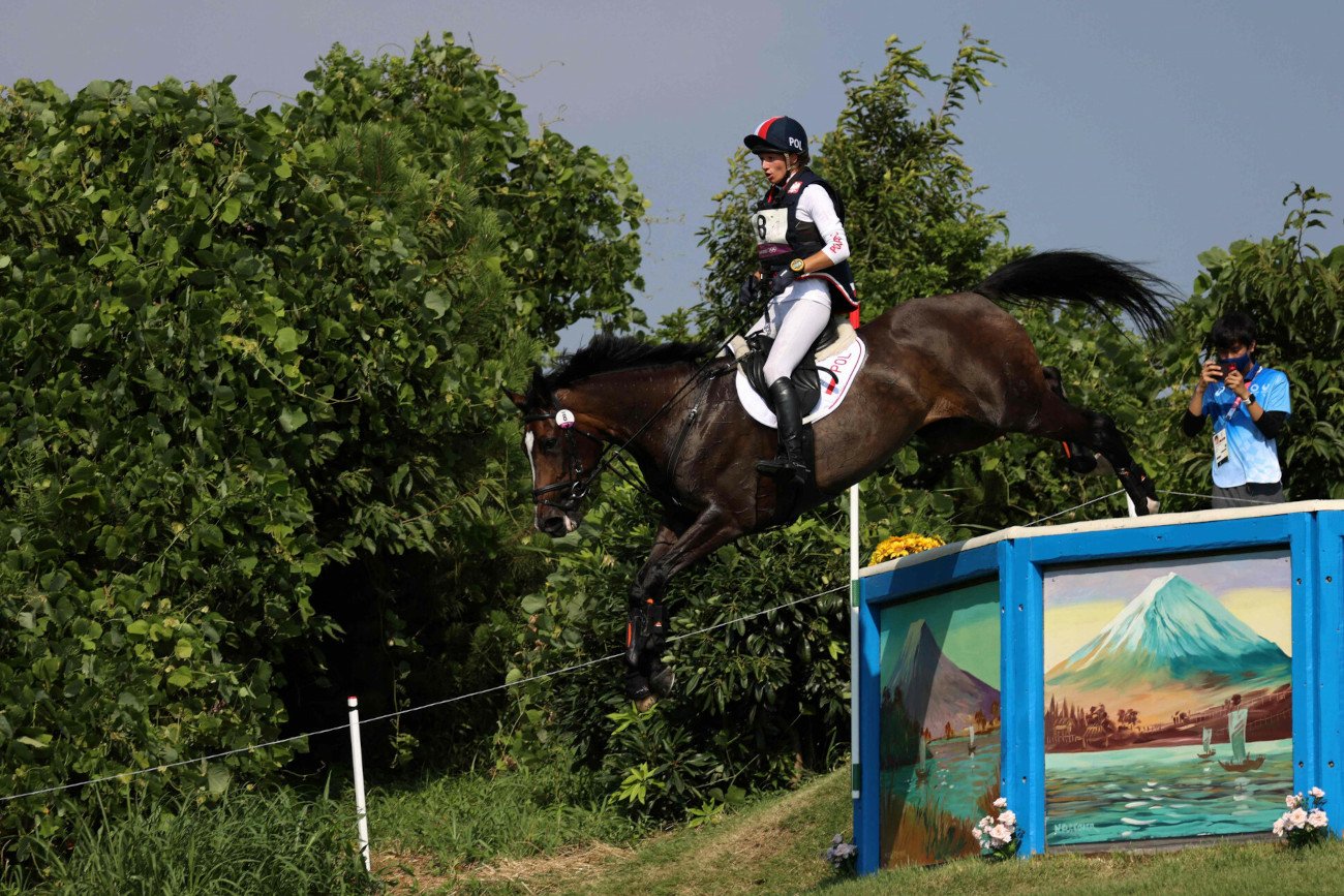 Joanna Pawlak razem z koniem Fantastic Frieda w trakcie olimpijskiej rywalizacji w WKKW