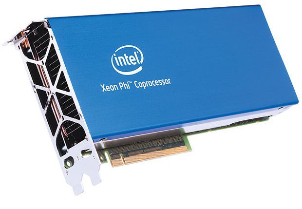 Koprocesor obliczeniowy Xeon Phi. Pobierając mniej niż 250 W, wykonuje w ciągu każdej sekundy 1.000.000.000.000 operacji arytmetycznych w podwójnej precyzji (15 cyfr znaczących).