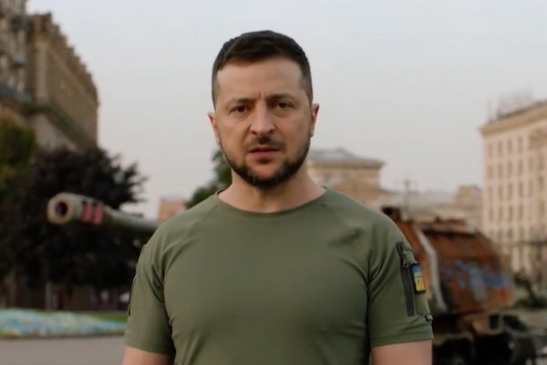 Zełenski wygłosił przemówienie z okazji Dnia Niepodległości. "Na świecie pojawił się nowy naród"