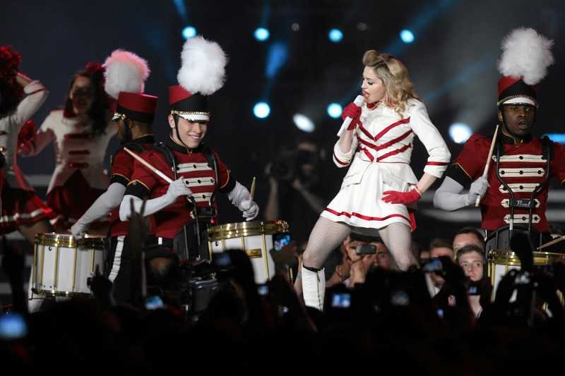 Madonna podczas koncertu w Warszawie