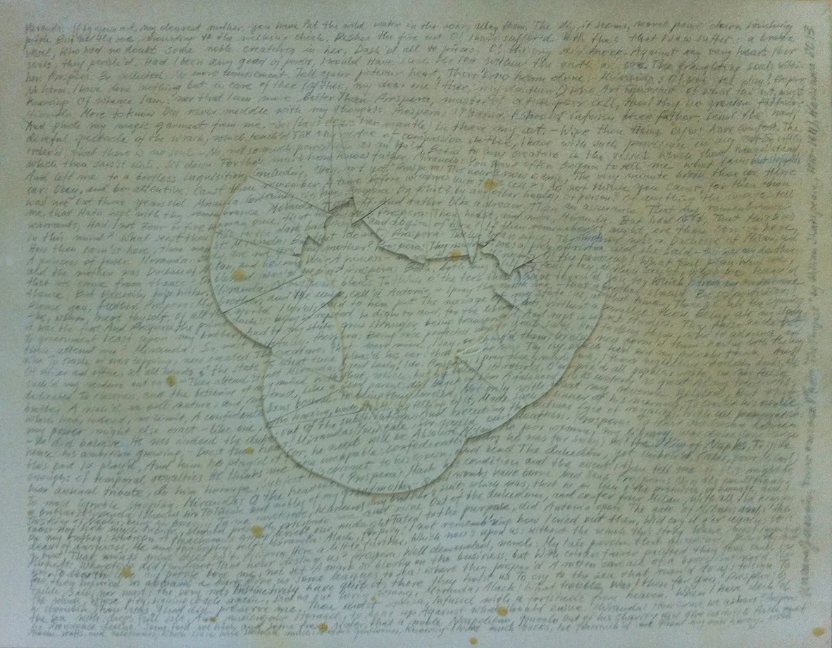 Zuzanna Janin "FOUND FOOTAGE. V" 2013 
(after "The Tempest"  by William Shakespeare 1610-1611)