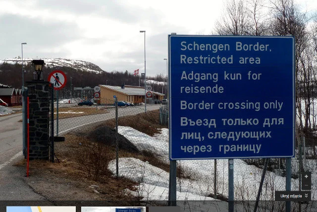 Przejście graniczne między Rosją a Norwegią