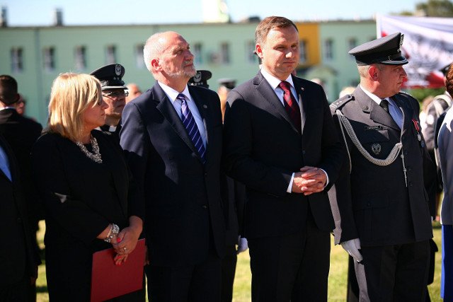 Andrzej Duda na uroczystości w Krzesinach.