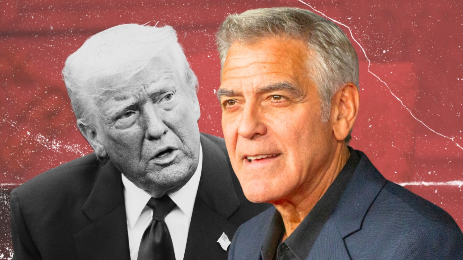 Clooney od zawsze dogryza Trumpowi. Stanął w obronie "przereklamowanej" aktorki Donald Trump i George Clooney