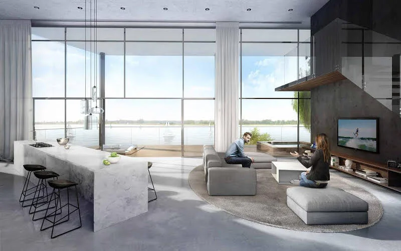 Wizualizacja wnętrz apartamentowca Portico Marina
