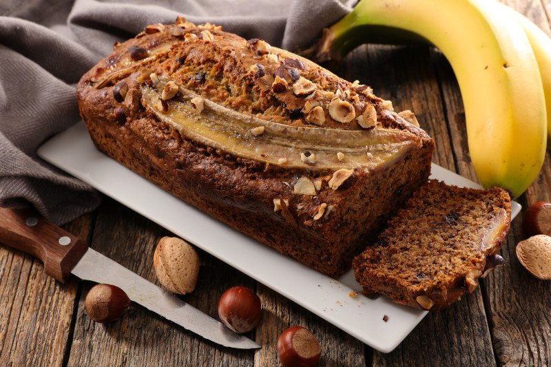 Chlebek bananowy jest zdrowy i pyszny!