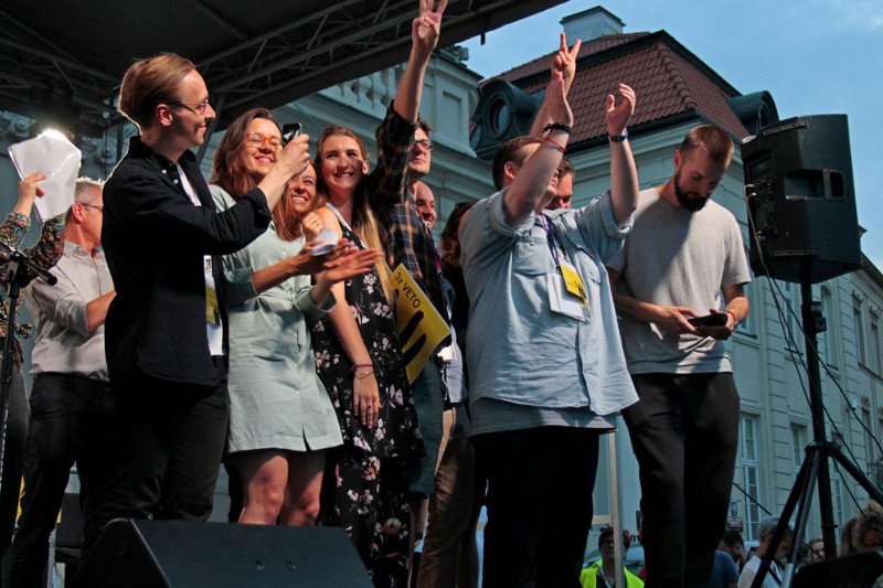 Tak było podczas demonstracji Warto przed Pałacem Prezydenckim w lipcu 2017 roku.