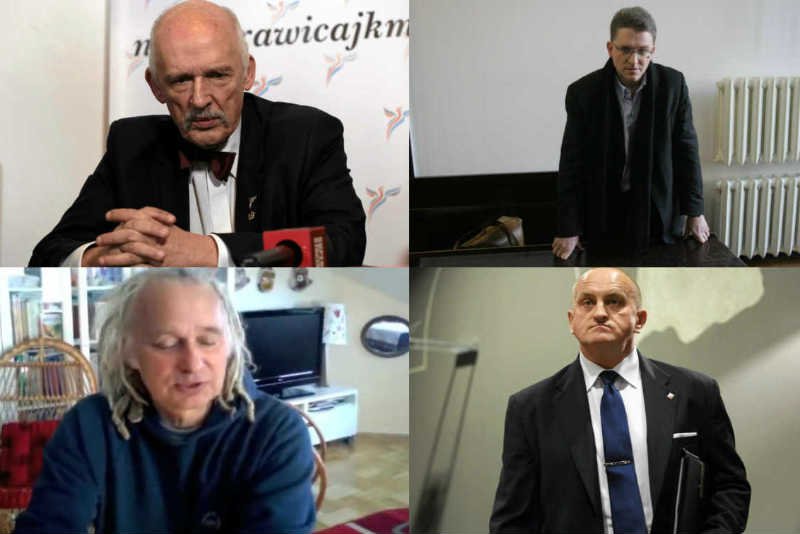 Janusz Korwin-Mikke, Grzegorz Braun, Waldemar Deska i Marian Kowalski będą w wyborach prezydenckich reprezentować polityczny plankton.
