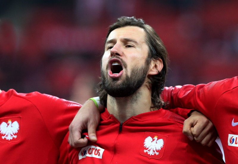 Grzegorz Krychowiak wziął w sobotę udział w konferencji prasowej reprezentacji