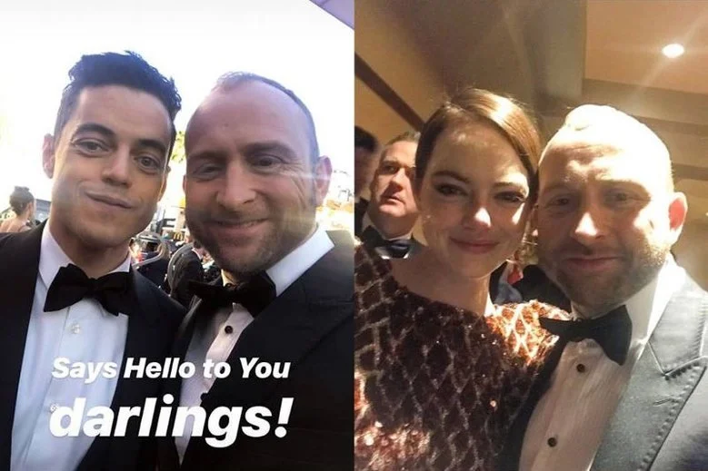 Borys Szyc świetnie bawił się na tegorocznych Oscarach.