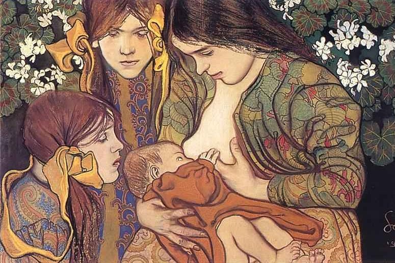 Obraz "Macierzyństwo" Stanisława Wyspiańskiego z 1905 roku